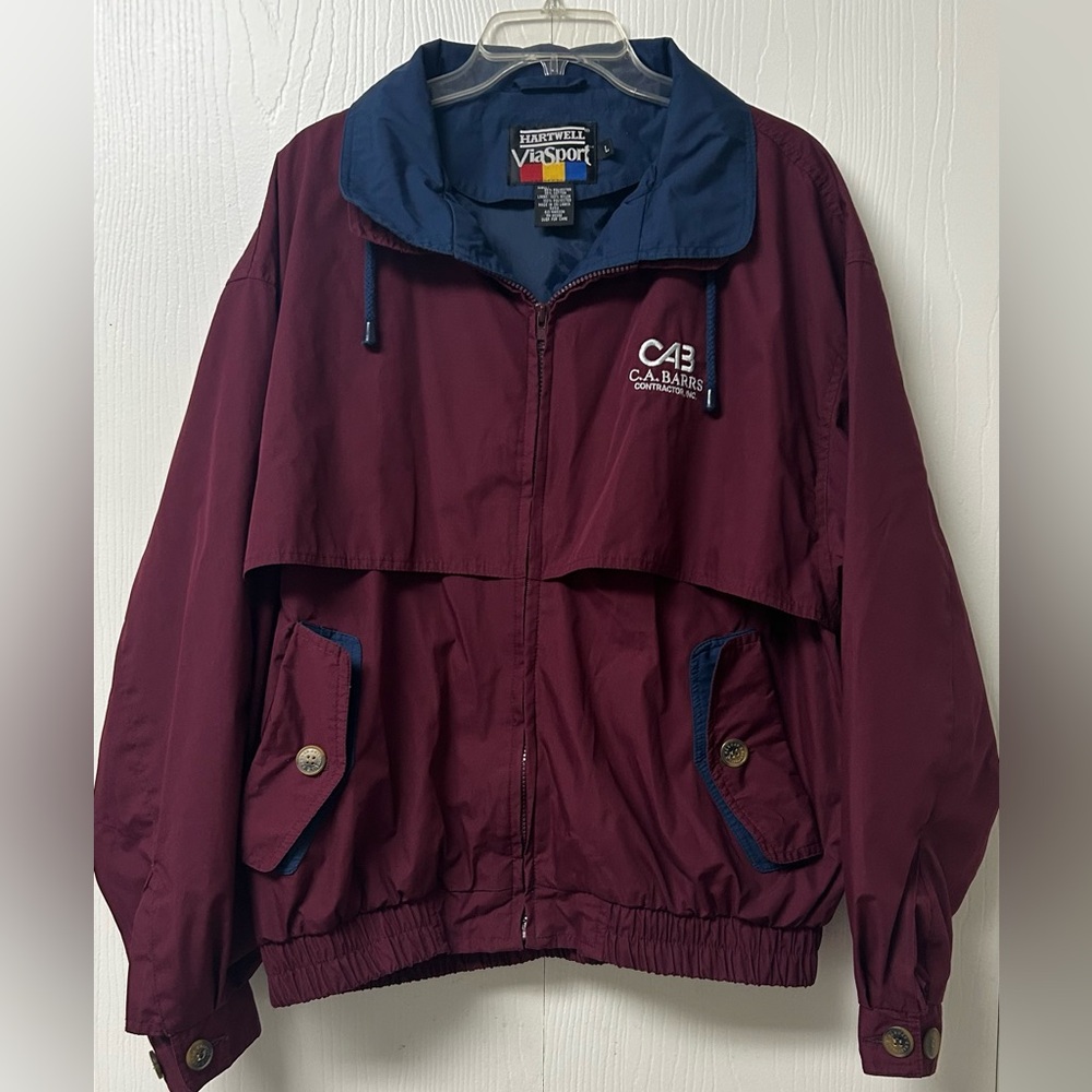 Vintage Hartwell Via Sport Maroon and Blue Jacket